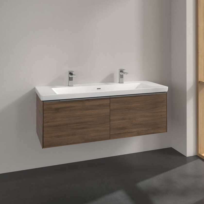 VILLEROY & BOCH SUBWAY 3.0 SERVANTSKAP 127X42 ARIZONA OAK HÅNDTAK I KROM