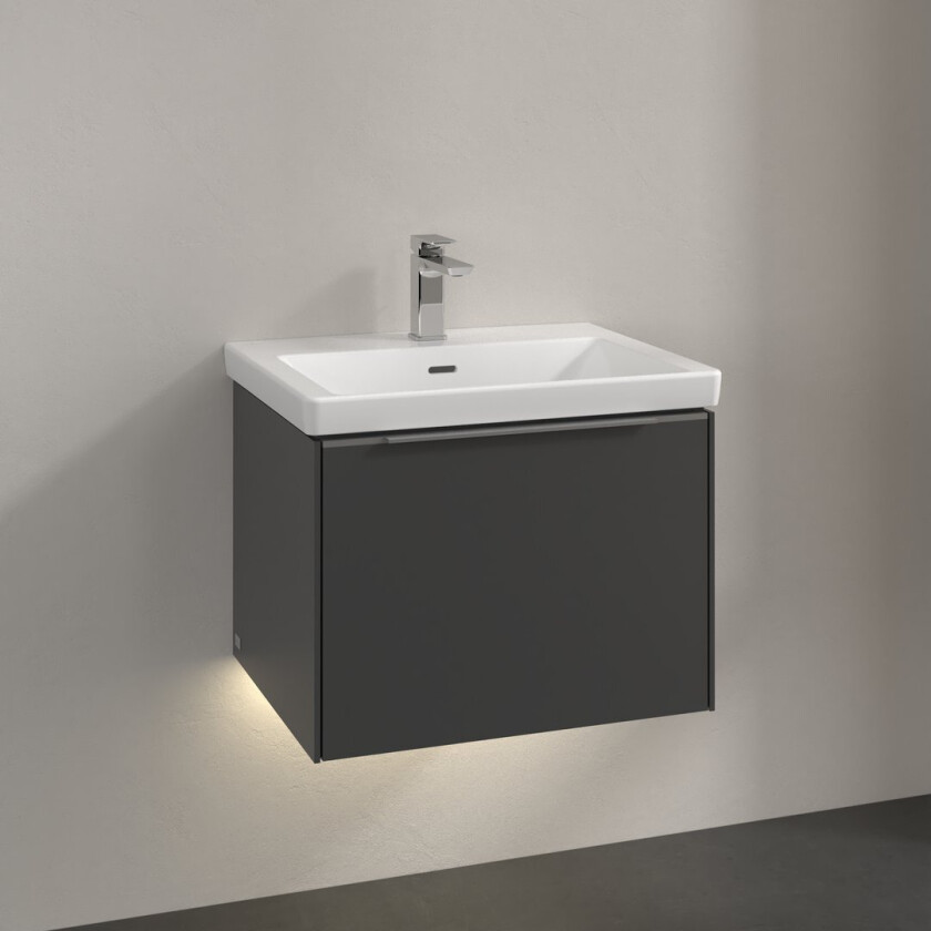 VILLEROY & BOCH SUBWAY 3.0 SERVANTSKAP 57X42 GRAPHITE M/LYS HÅNDTAK I KROM