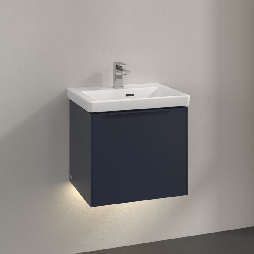 VILLEROY & BOCH SUBWAY 3.0 SERVANTSKAP 47X42 MARINE BLUE M/LYS HÅNDTAK I MØBELETS FARGE