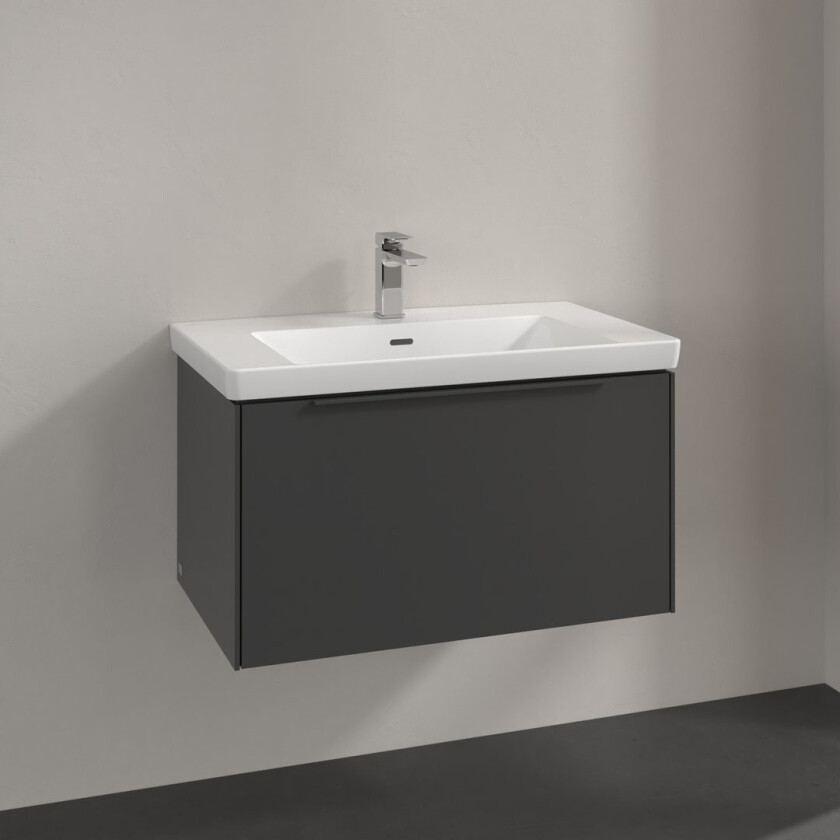 VILLEROY & BOCH SUBWAY 3.0 SERVANTSKAP 77X42 GRAPHITE HÅNDTAK I MØBELETS FARGE