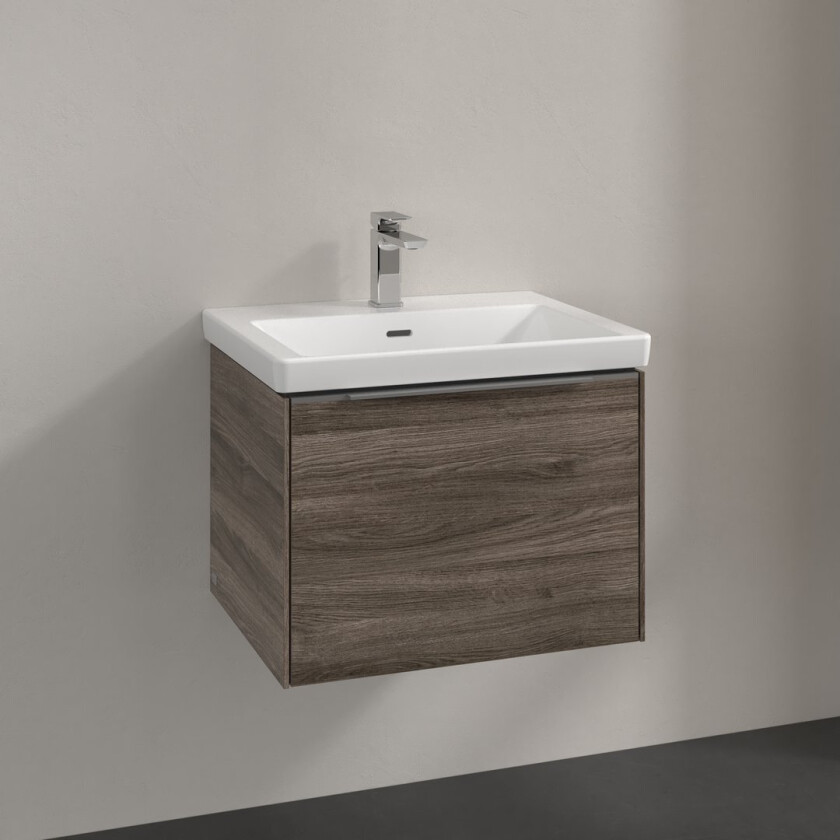 VILLEROY & BOCH SUBWAY 3.0 SERVANTSKAP 57X42 STONE OAK HÅNDTAK I KROM