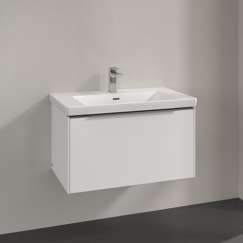 VILLEROY & BOCH SUBWAY 3.0 SERVANTSKAP 77X42 PURE WHITE HÅNDTAK I KROM