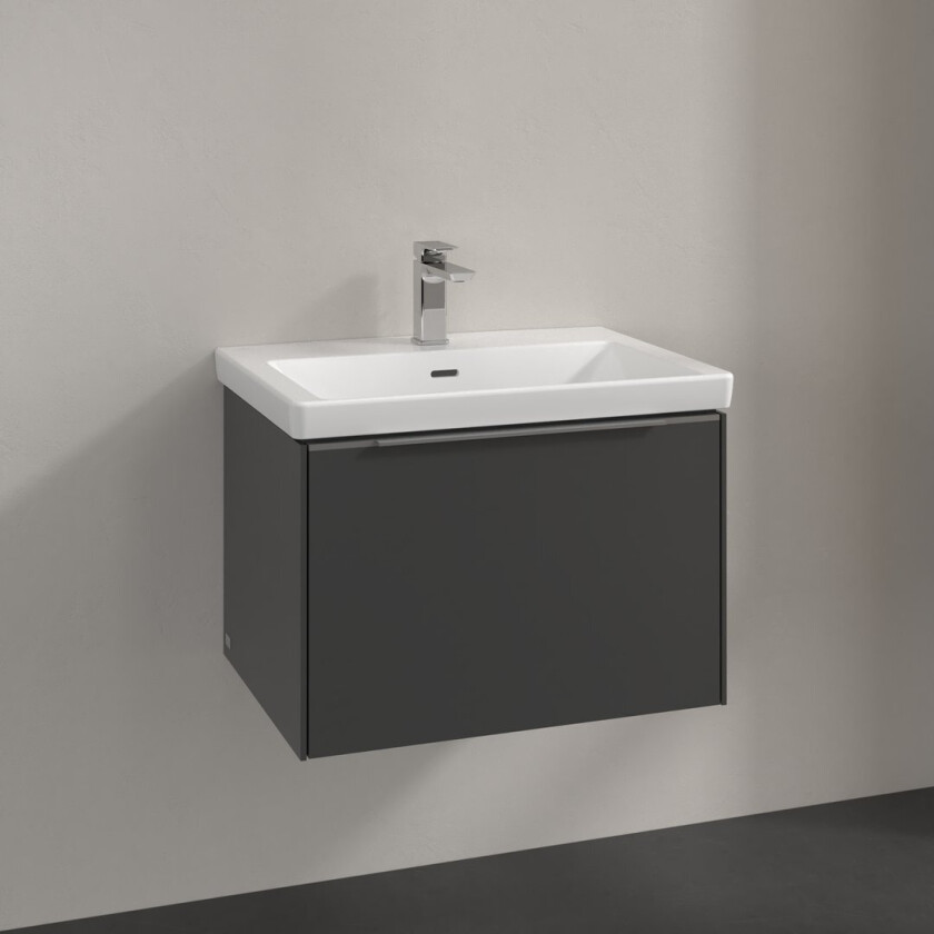 VILLEROY & BOCH SUBWAY 3.0 SERVANTSKAP 66X42 GRAPHITE HÅNDTAK I KROM