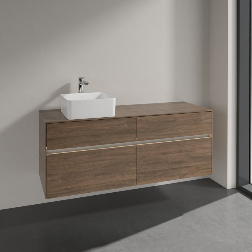 VILLEROY & BOCH COLLARO SERVANTSKAP 140 M/LYS FOR SERVANT VENSTRE M/4 SKUFFER ARIZONA EIK