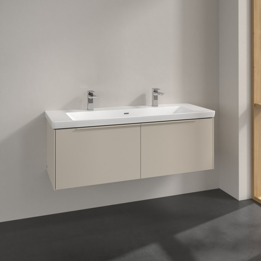 VILLEROY & BOCH SUBWAY 3.0 SERVANTSKAP 127X42 CASHMERE GREY HÅNDTAK I MØBELETS FARGE