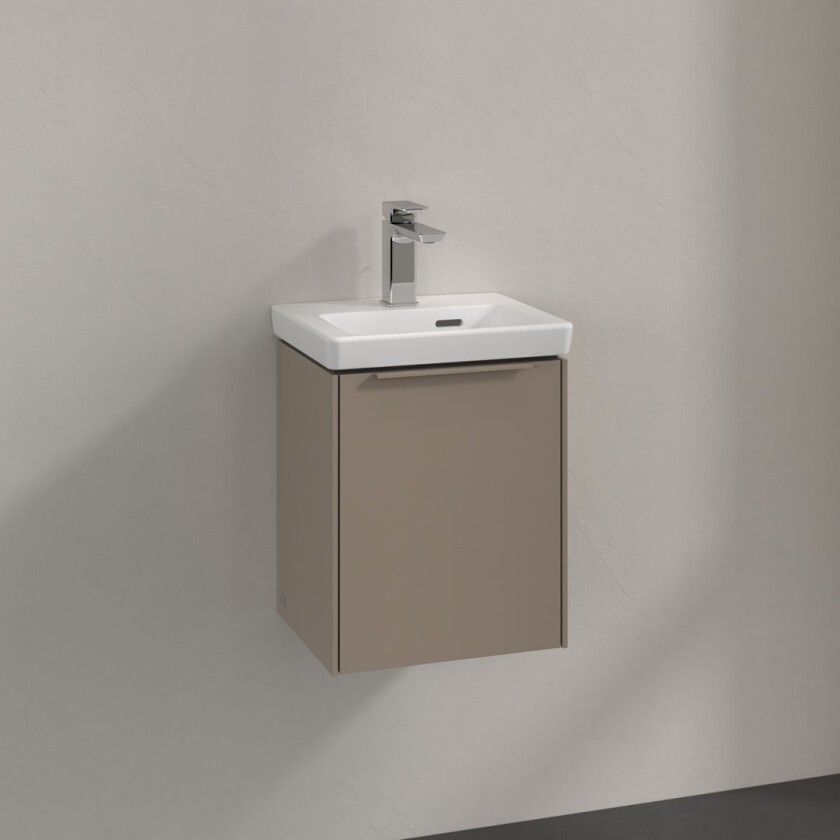 VILLEROY & BOCH SUBWAY 3.0 SERVANTSKAP 35X42 HØYRE TAUPE HÅNDTAK I MØBELETS FARGE