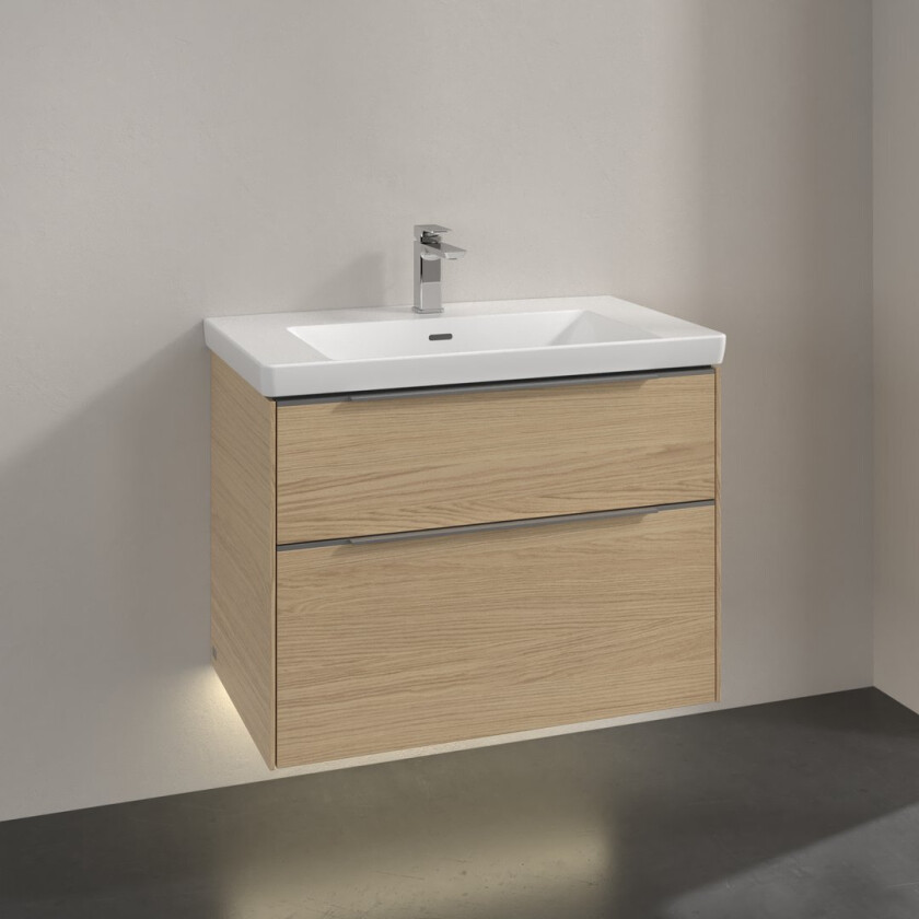 VILLEROY & BOCH SUBWAY 3.0 SERVANTSKAP 77X57 NORDIC OAK M/LYS HÅNDTAK I KROM