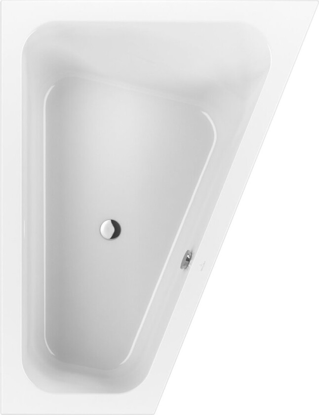 VILLEROY & BOCH LOOP & FRIENDS SQUARE HJØRNEBADEKAR 175X135 HØYRE HVIT ALPIN
