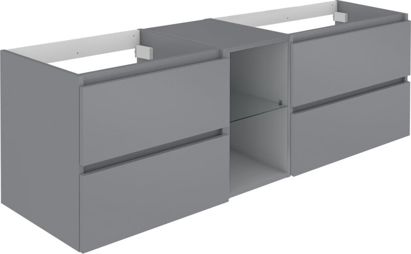 ALLIBERT LUNIK UNDERSKAP 150 CM ONYX GRÅ