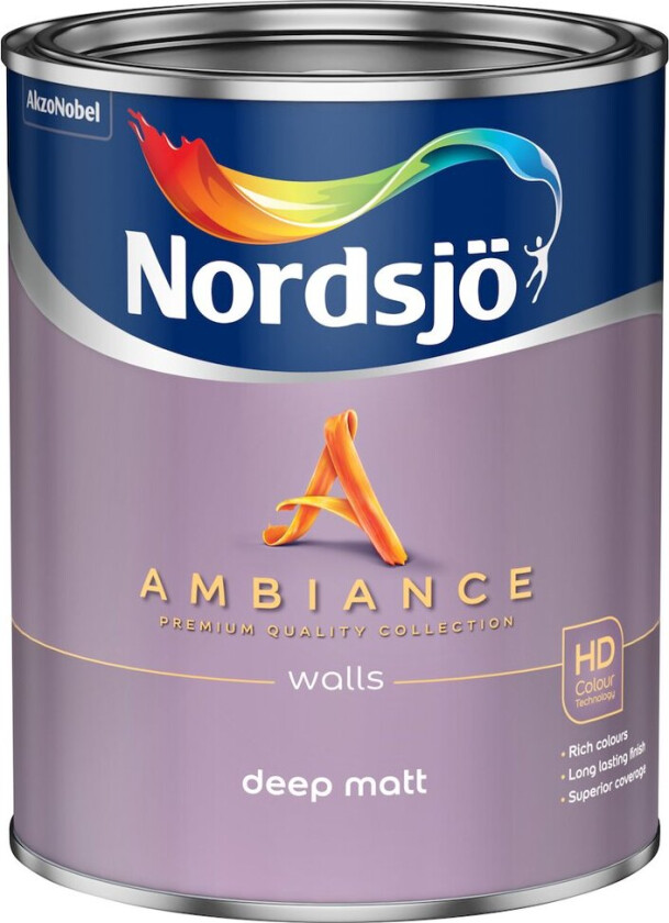 NORDSJØ AMBIANCE DEEP MATT VEGGMALING BW 1L