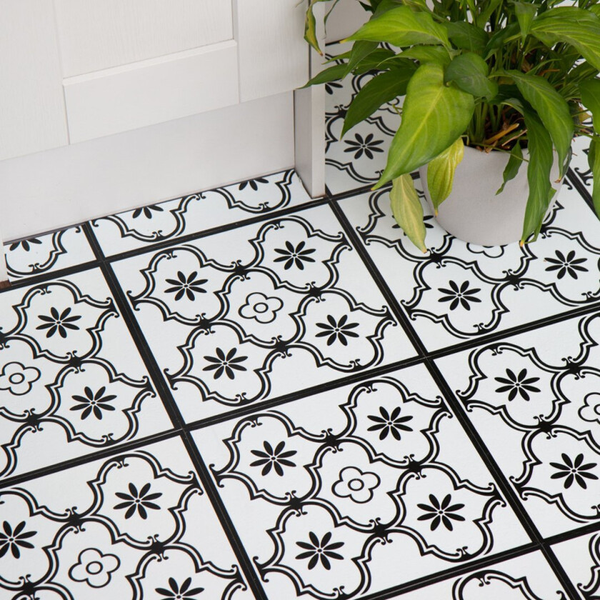 SELVKLEBENDE VINYLFLISER KLASSISK ORNAMENT