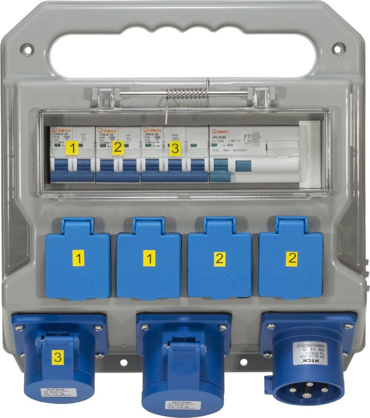 EGANT 230V BYGGSENTRAL IP44 332-9 INN 4-UTTAK