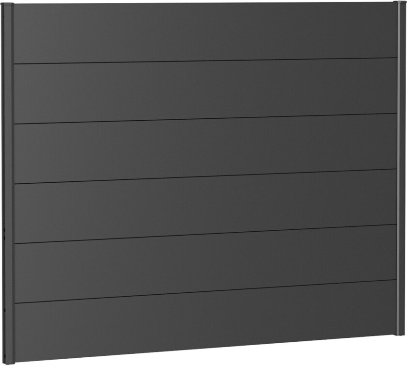 BIOHORT VEGGPANEL FOR LEVEGG UTEN AKRYLGLASS 180X135 MØRK GRÅ METALLIC