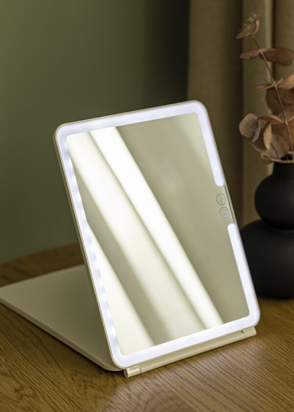 Kaila Sminkespeil Travel Led Oppladbar Hvit 19x25 Cm
