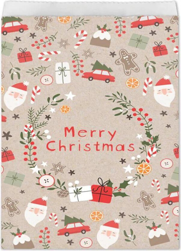 Gavepose -Merry Christmas- pk/10