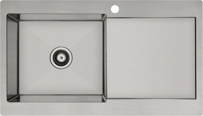 LAVABO KUBUS 90 L SOFT KJØKKENVASK RUSTFRITT STÅL