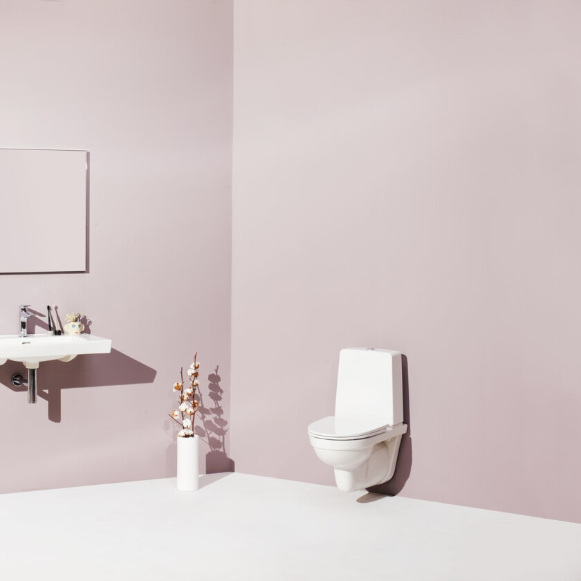 LAUFEN KOMPAS VEGGSKÅL RIMLESS 70X36 CM M/UTVENDIG SISTERNE OG SETE HVIT