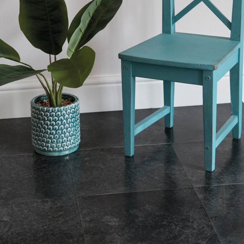 SELVKLEBENDE VINYLFLISER DARK SLATE