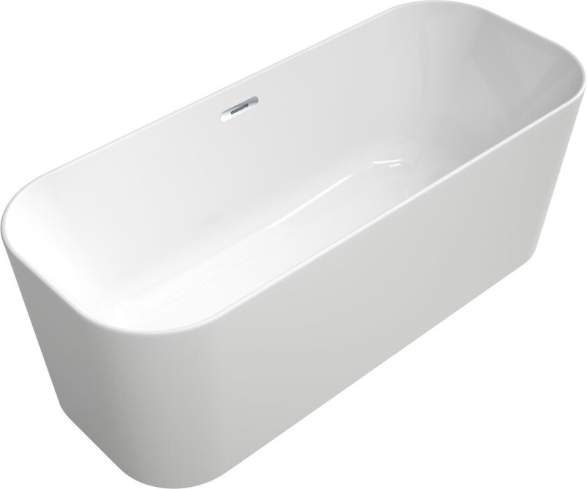 VILLEROY & BOCH FINION BADEKAR 170X70 MED PÅFYLLING VIA OVERLØP MED LYS, DETALJER I KROM