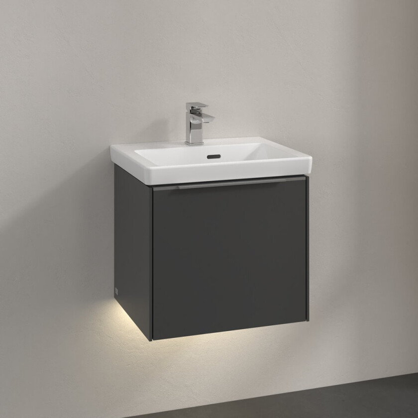 VILLEROY & BOCH SUBWAY 3.0 SERVANTSKAP 47X42 GRAPHITE M/LYS HÅNDTAK I KROM