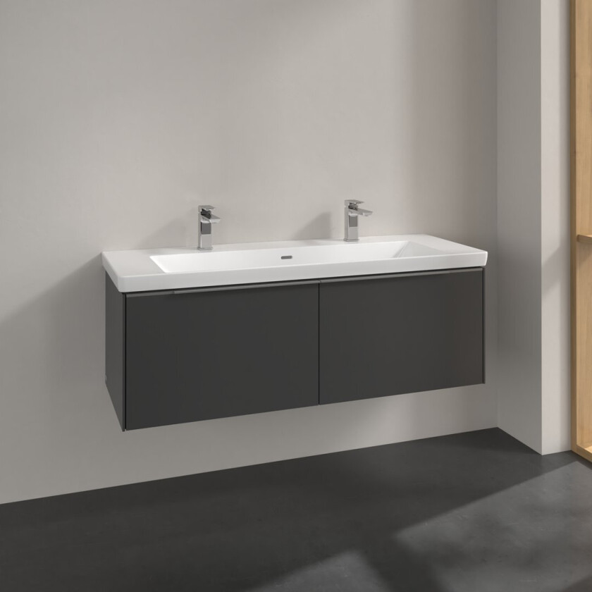 VILLEROY & BOCH SUBWAY 3.0 SERVANTSKAP 127X42 GRAPHITE HÅNDTAK I KROM