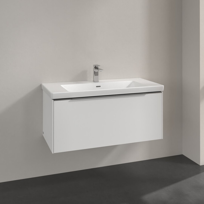 VILLEROY & BOCH SUBWAY 3.0 SERVANTSKAP 97X42 PURE WHITE HÅNDTAK I KROM