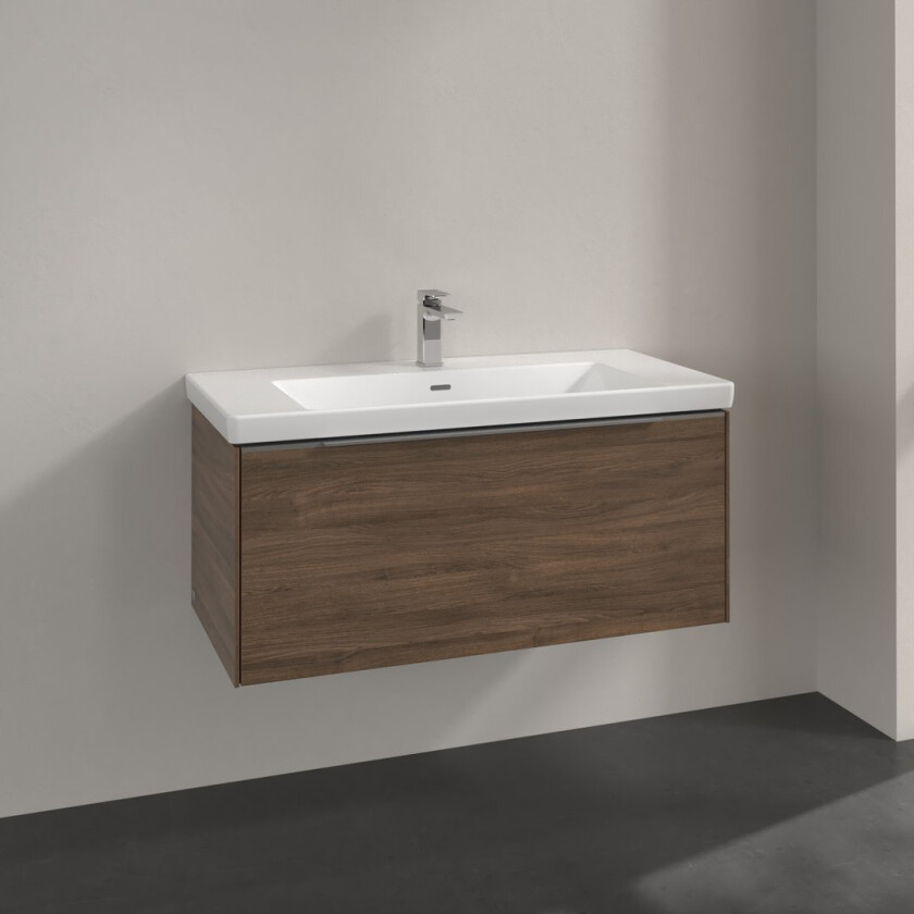 VILLEROY & BOCH SUBWAY 3.0 SERVANTSKAP 97X42 ARIZONA OAK HÅNDTAK I KROM