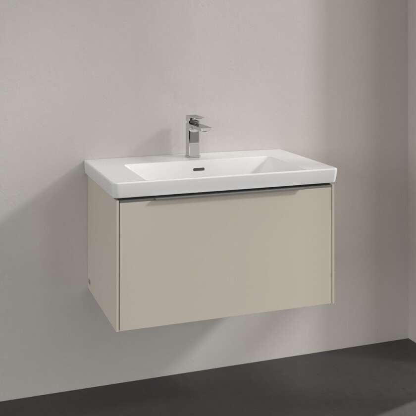 VILLEROY & BOCH SUBWAY 3.0 SERVANTSKAP 77X42 CASHMERE GREY HÅNDTAK I KROM