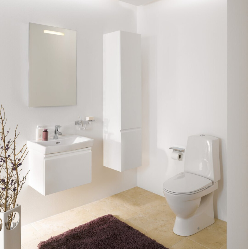 LAUFEN PRO N SERVANTSKAP 97 CM 1 SKUFF, 1 INNVENDIG SKUFF, PLASSBESPARENDE VANNLÅS HVIT MATT