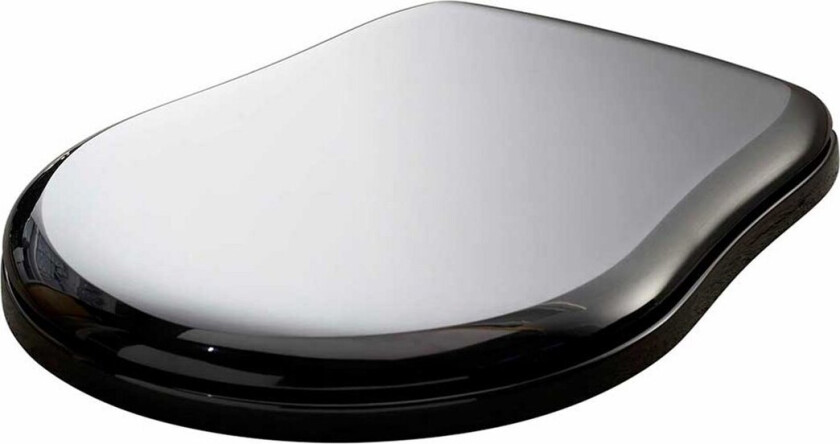 LAVABO RETRO TOALETTSETE BLANK SORT M/MESSING BESLAG