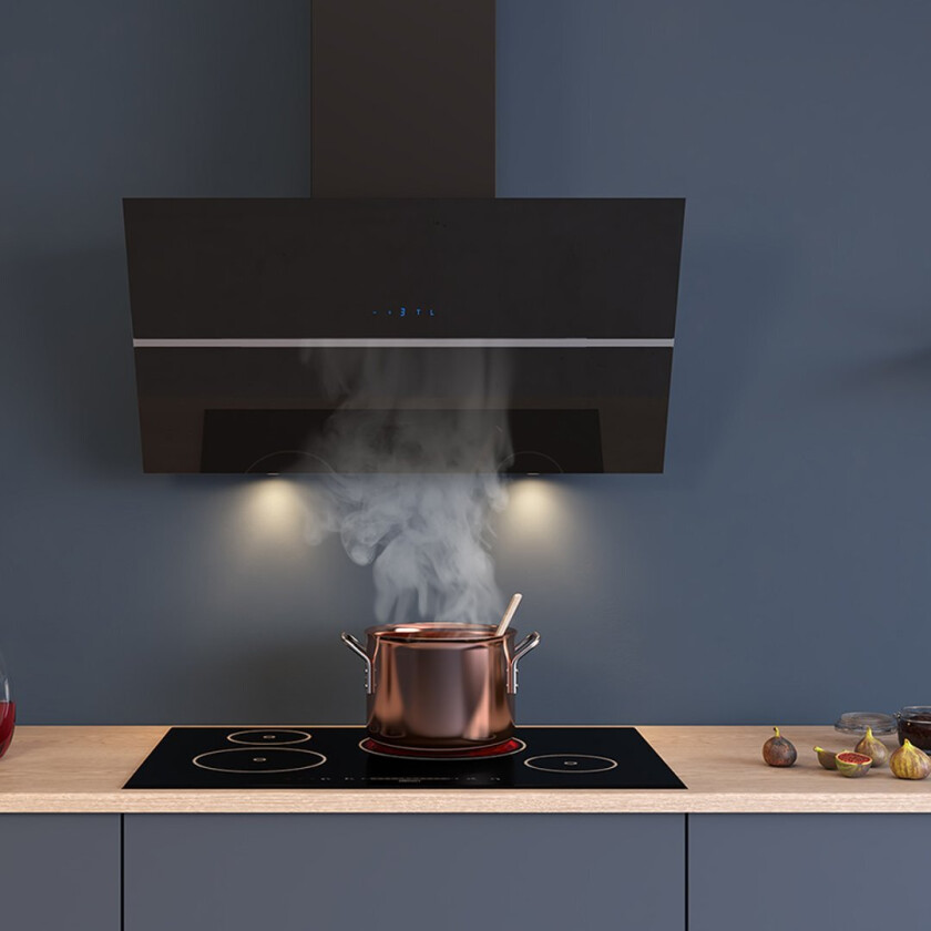 THERMEX MINI BORDEAUX KJØKKENHETTE 80CM SORT M/MOTOR