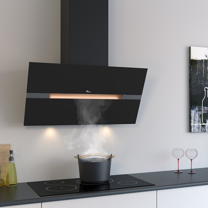 THERMEX MINI PERPIGNAN KJØKKENHETTE M/MOTOR RGB 80CM SORT