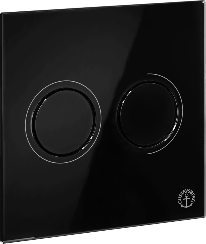 GUSTAVSBERG TRIOMONT TOALETTKNAPP F/FIKSTUR XS M/DOBBELSPYLING, RUND SORT