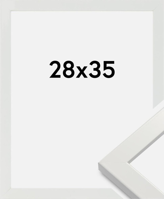 Ramme White Wood Glossy 28x35 Cm