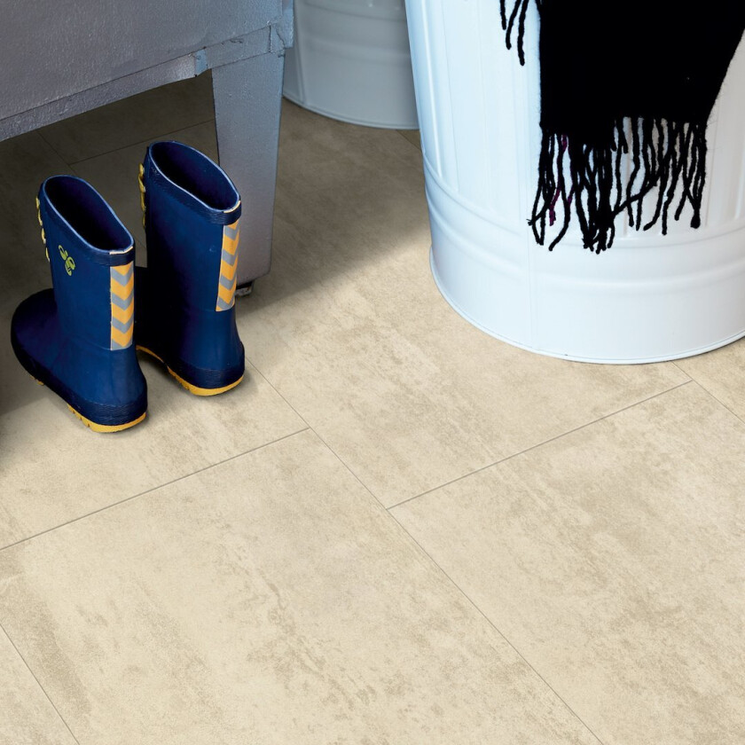 PERGO VINYLGULV TILE CREAM TAVERTIN OPTIMUM KLIKK