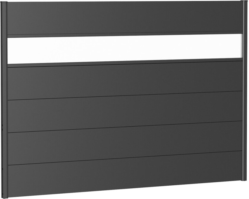 BIOHORT VEGGPANEL FOR LEVEGG AKRYLGLASS 200X135 MØRK GRÅ METALLIC