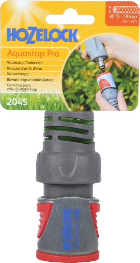 HOZELOCK METALL HURTIGKOPLING M/VANNSTOPP FOR 19MM