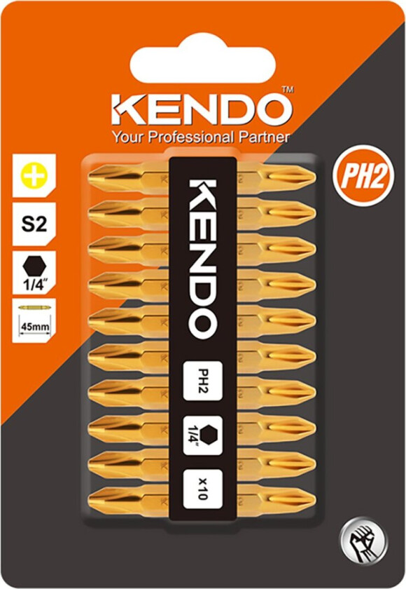 KENDO TINNBELAGT BITS PH2 10STK