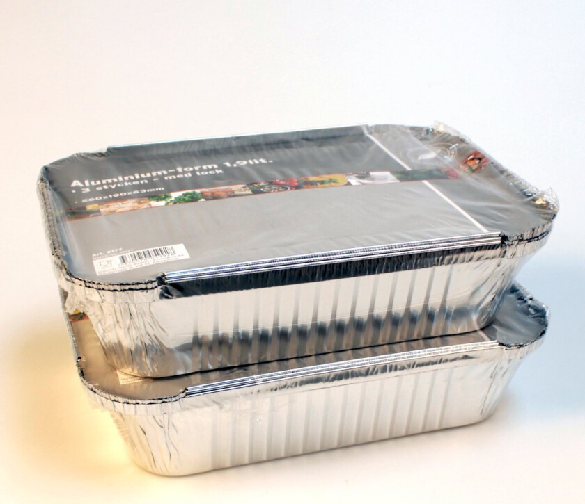 ALUMINIUMFORM 1,9L M/LOKK 3-PK