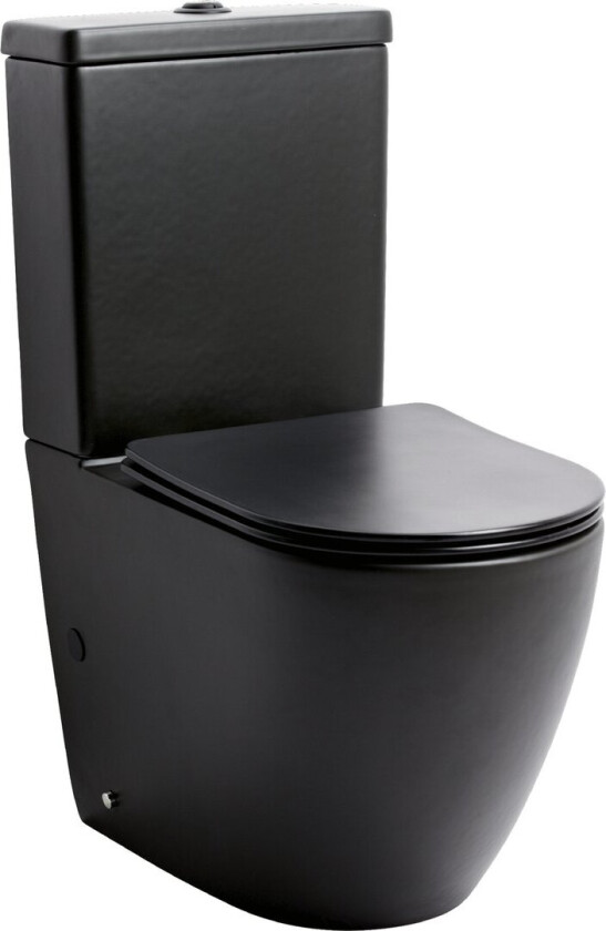 Bilde av LAVABO STUDIO GULVSTÅENDE TOALETT M/SLIM TOALETTSETE MATT SORT