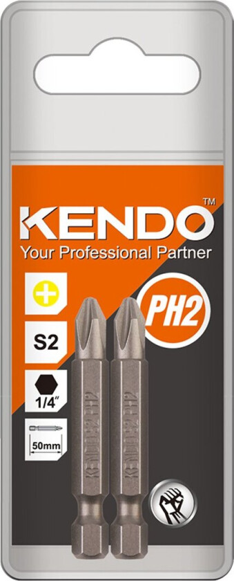 KENDO BITS PH2 50MM 2 STK