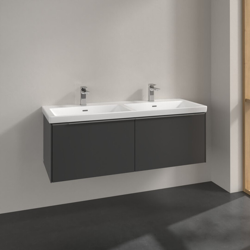 VILLEROY & BOCH SUBWAY 3.0 SERVANTSKAP 127X42 F/DOBBELSERVANT GRAPHITE HÅNDTAK I KROM