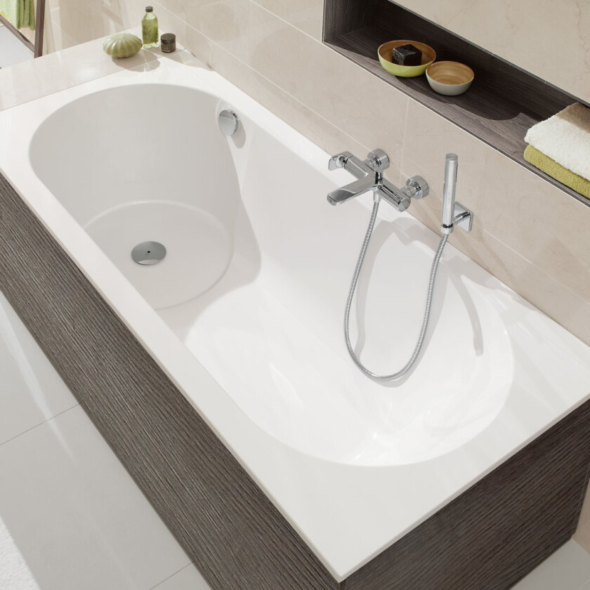 VILLEROY & BOCH LIBRA DUSJBADEKAR 170X75 FOR INNBYGGING HVIT ALPIN
