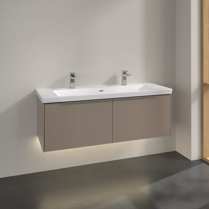 VILLEROY & BOCH SUBWAY 3.0 SERVANTSKAP 127X42 TAUPE M/LYS HÅNDTAK I KROM