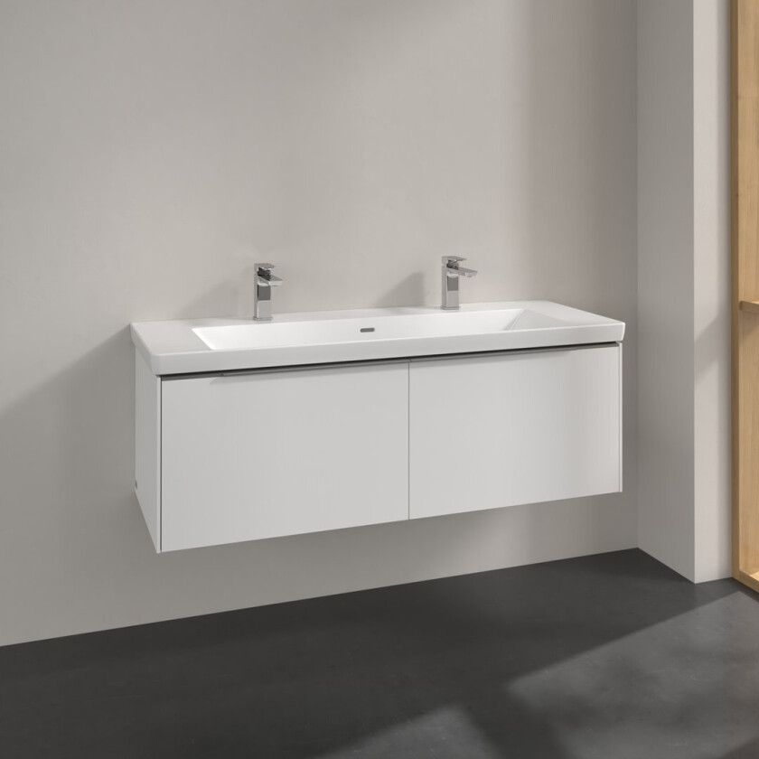 VILLEROY & BOCH SUBWAY 3.0 SERVANTSKAP 127X42 PURE WHITE HÅNDTAK I KROM