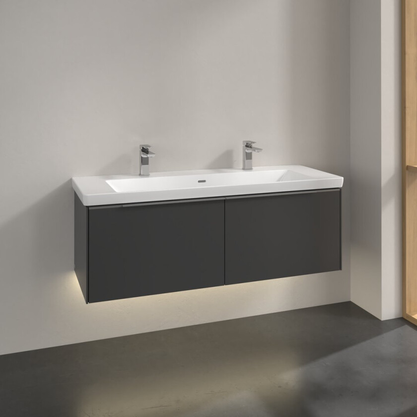 VILLEROY & BOCH SUBWAY 3.0 SERVANTSKAP 127X42 GRAPHITE M/LYS HÅNDTAK I KROM