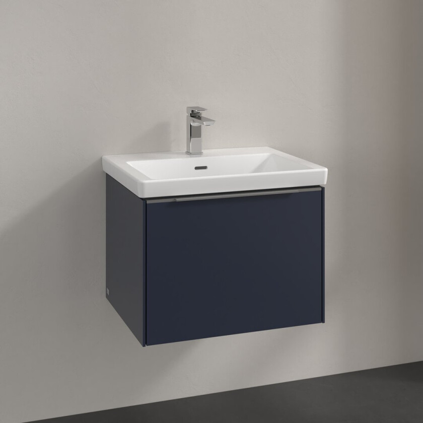VILLEROY & BOCH SUBWAY 3.0 SERVANTSKAP 57X42 MARINE BLUE HÅNDTAK I KROM