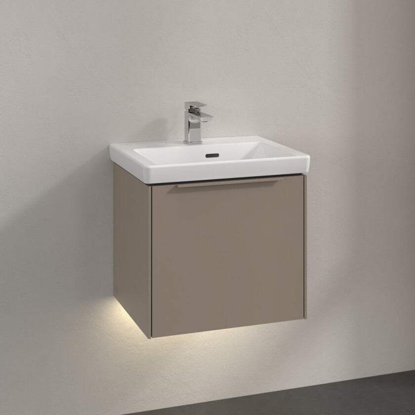 VILLEROY & BOCH SUBWAY 3.0 SERVANTSKAP 47X42 TAUPE M/LYS HÅNDTAK I MØBELETS FARGE