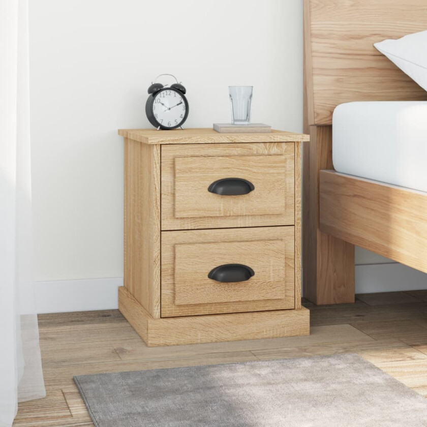 Nattbord 2 stk sonoma eik 39x39x47,5 cm konstruert tre
