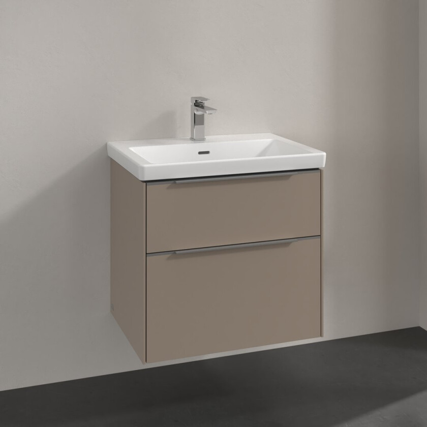 VILLEROY & BOCH SUBWAY 3.0 SERVANTSKAP 62X57 TAUPE HÅNDTAK I KROM